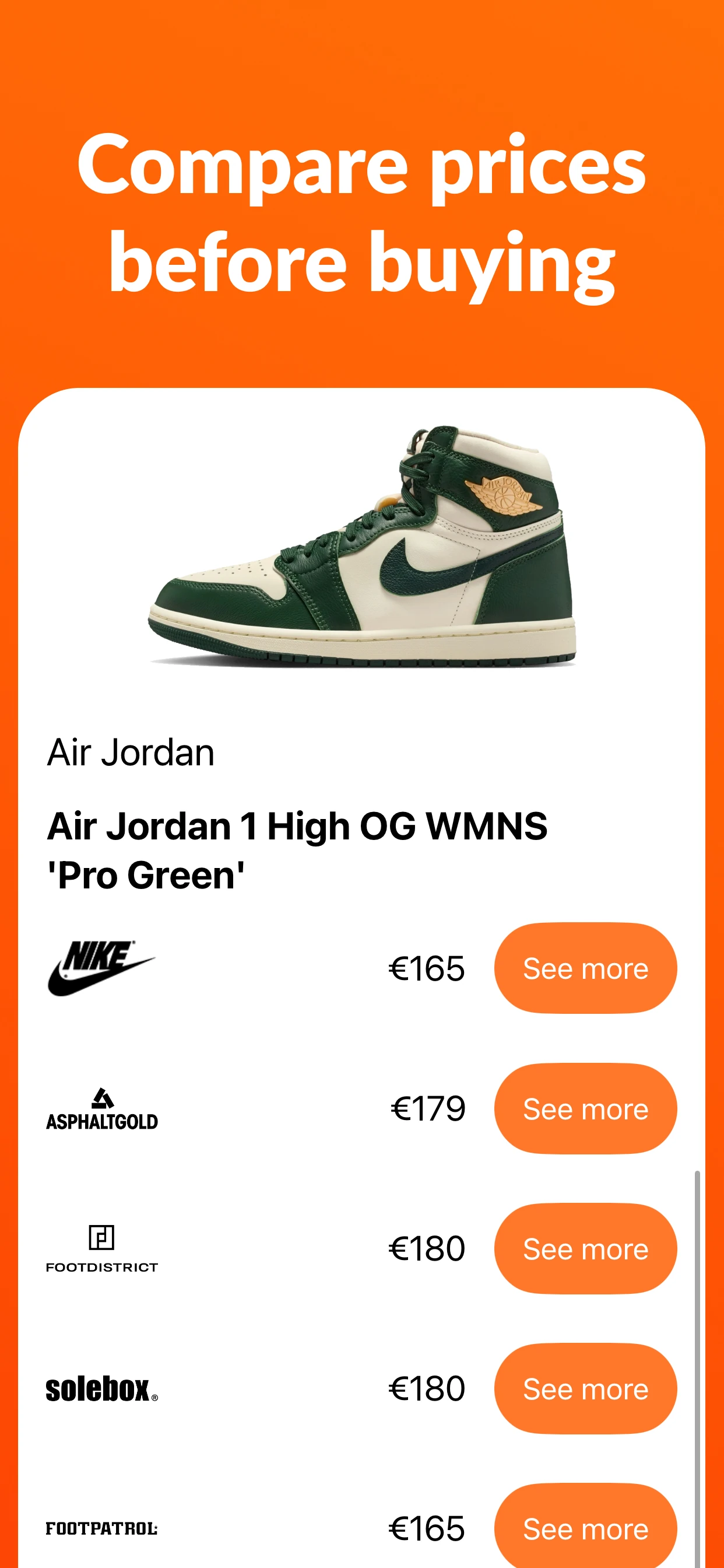 Sneakerr app screenshot